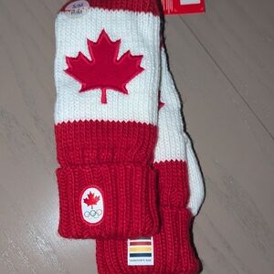 Hudson's Bay Red and White Olympic Mittens